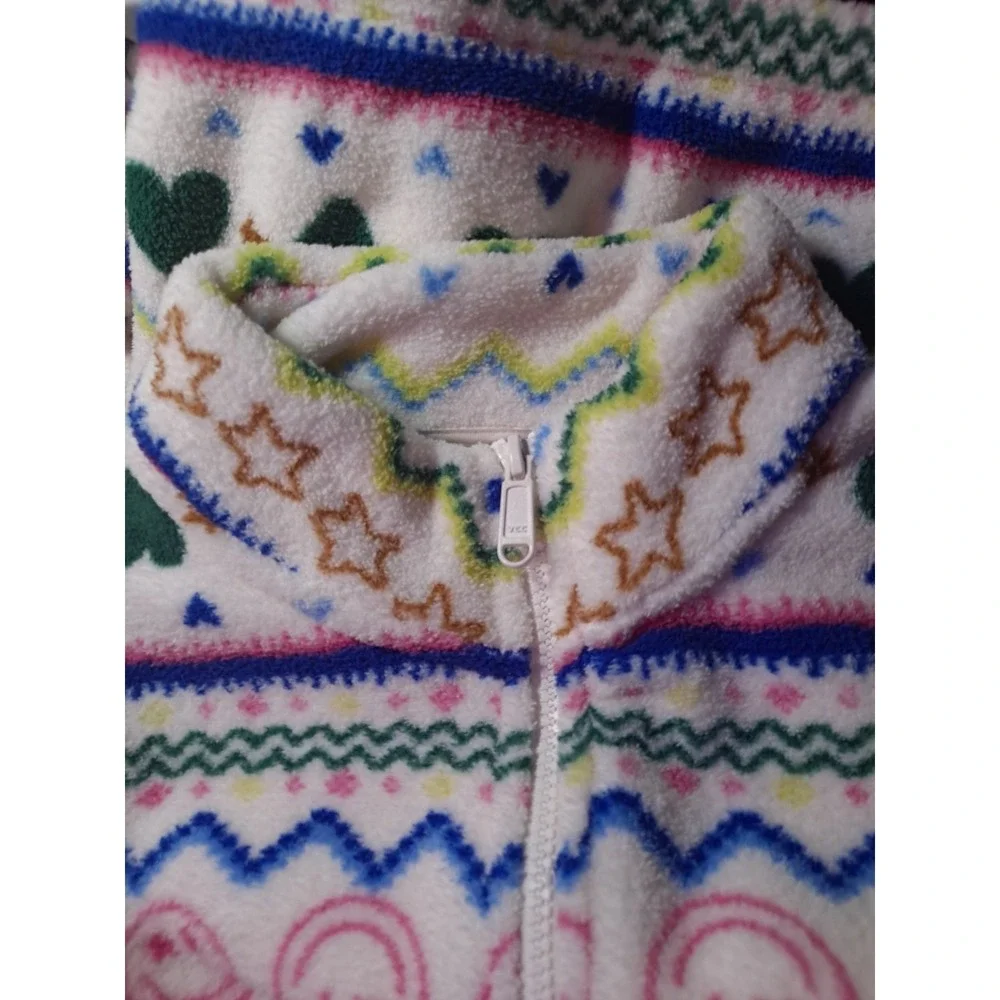 Thereabouts Girls Sherpa Jacket Soft Colorful Happy Girls XL 16